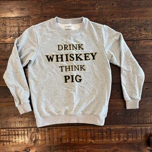 Whistle Pig Whiskey Gray Crewneck Sweatshirt. EUC. Size S.